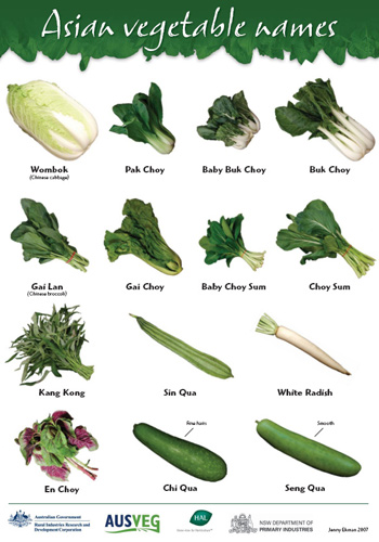 Green Leafy Vegetables Chart